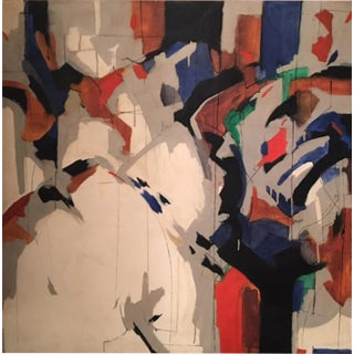 1970s Alec Murphy Modern Colorful Abstract Painting For Sale