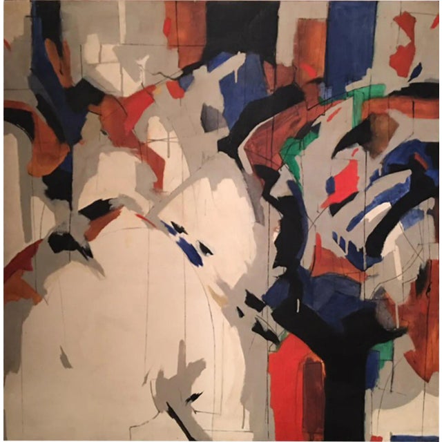 1970s Alec Murphy Modern Colorful Abstract Painting For Sale