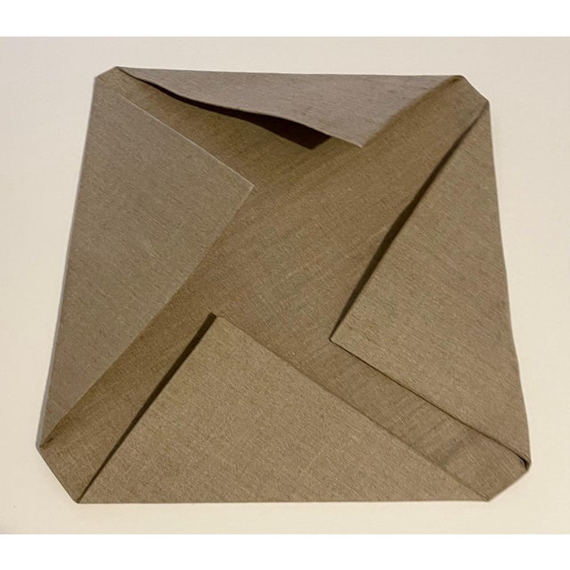 Contemporary Sébastien de Ganay 1, Large Sebastien de Ganay Folded Linen Abstract Minimalist Sculpture Fabric Wire, 2016 For Sale - Image 3 of 10