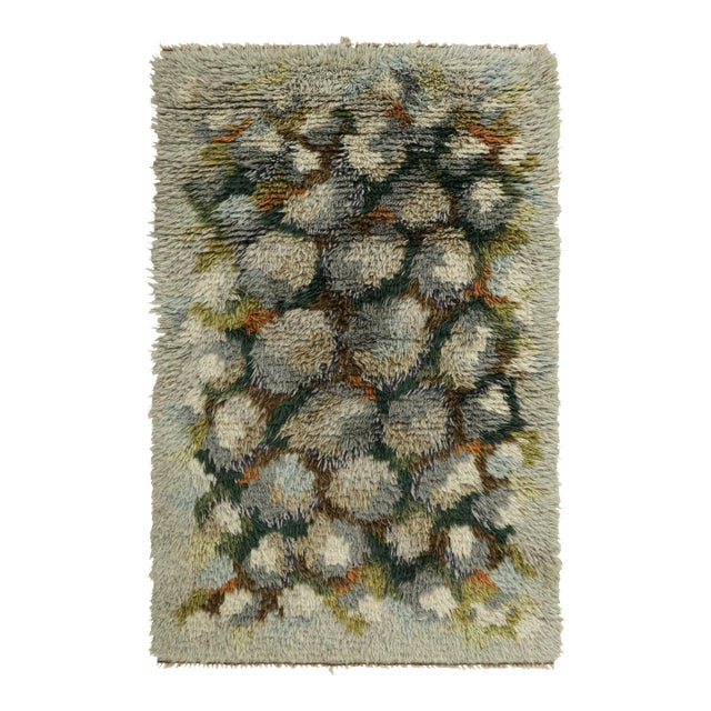 Vintage Swedish Rug With Polychromatic Geometric Pattern | Rug & Kilim For Sale