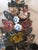 Art Nouveau Italian Tole Flower 1940s Sconces For Sale - Image 3 of 7