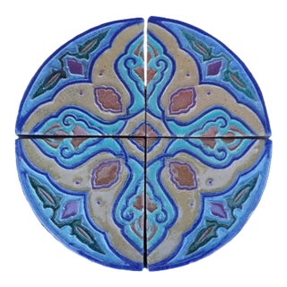 S&s Tile Company Four Tile Round Set c.1927 For Sale