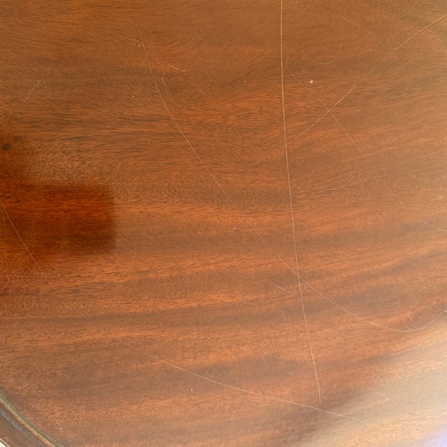 English Carved Mahogany Chippendale Style Candle Stand, C. 1900, the Dished Circular Top on a Rope For Sale - Image 6 of 8