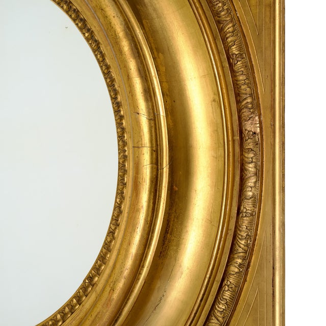 Gold French Antique, Impressive Gold Leafed Mirror, Circa 1920 For Sale - Image 8 of 9