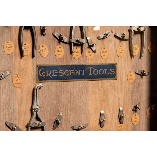 Antique Crescent and Red Devil Tool Display Case For Sale - Image 9 of 10