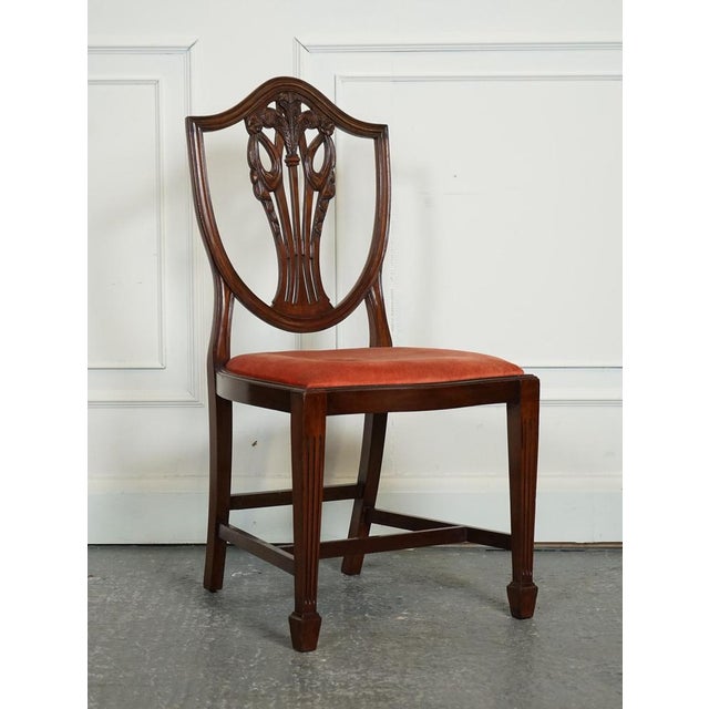 Wood Set of Victorian Hepplewhite Hallway Side Chairs For Sale - Image 7 of 15