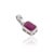 Contemporary Minimalist Cushion Cut Natural Red Ruby Bezel Set Solitaire Pendant in Sterling Silver For Sale - Image 3 of 12