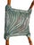 Verdigris Vintage Faux Bois Draped Stool With Carved Bamboo X-Frame For Sale - Image 8 of 10