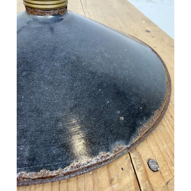 Industrial Black Enamel Light, 1930s For Sale - Image 11 of 17