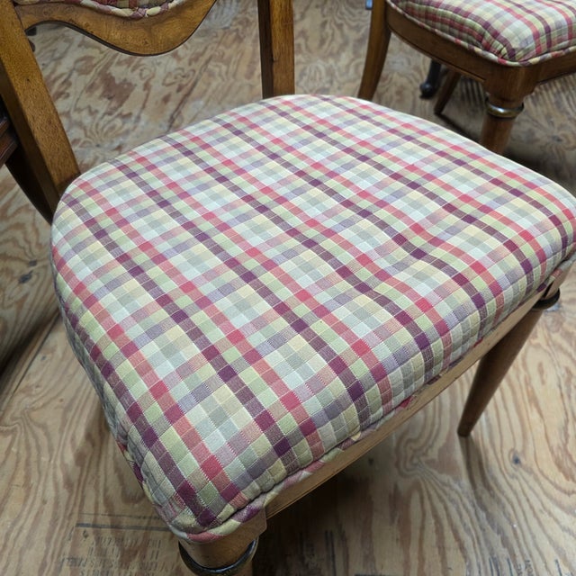 Wood Pair of Late 19th Century Neoclassical Directoire-Style Burl Walnut Side Chairs With Rosette Mounts For Sale - Image 7 of 8