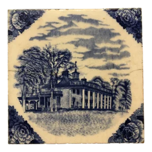 Wedgwood Delft Tile: Mount Vernon - 1899