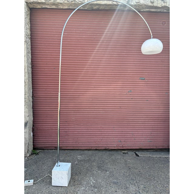 1970s 1970s Italian Arco Inspired Adjustable Floor Lamp For Sale - Image 5 of 9
