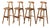 Set of Four Vilhelm Wohert Bar Stools for Stolefabriken Odense For Sale