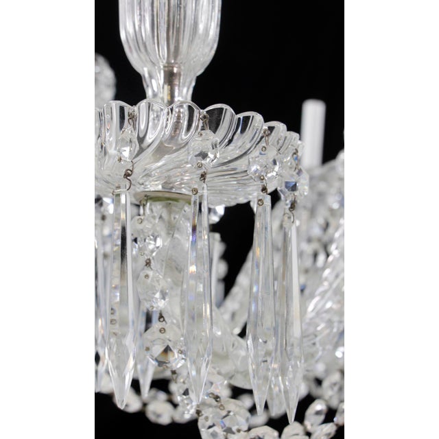 Vintage Restored 10 Arm Clear Crystal Chandelier For Sale - Image 9 of 15