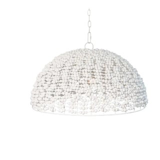 Matthew Izzo Home - Remy Wooden Bead Dome Pendant Light For Sale
