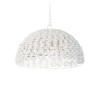 Matthew Izzo Home Remy Wooden Bead Dome Pendant Light