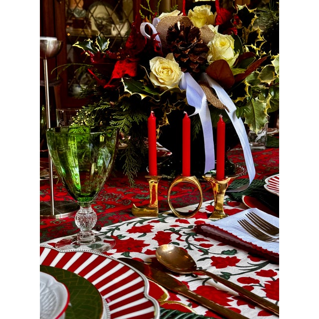 Vintage International Silver Company Solid Brass Candle Holder - Set of 3 For Sale - Image 12 of 14