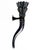 Late 20th Century Large Bronze Horn Torch Candle Sconces With Flared Feather Tops For Sale - Image 4 of 10