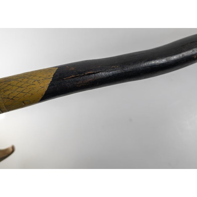 19th Century American Folk Art Carved Bird Eagle Head Cane or Walking Stick For Sale - Image 17 of 18