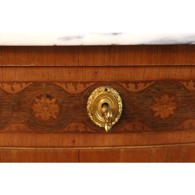 Louis XVI Style Half-Moon Commode with Doors, 1940s For Sale - Image 11 of 14