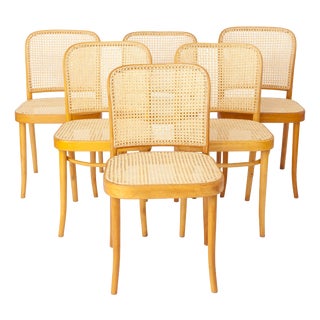 Vintage Bentwood Dining Chairs by Ligna, 1960s, Set of 6 For Sale