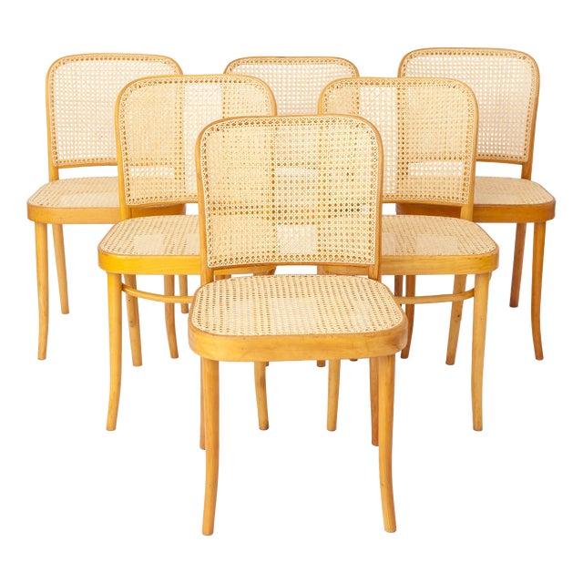 Vintage Bentwood Dining Chairs by Ligna, 1960s, Set of 6 For Sale