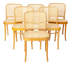 Vintage Bentwood Dining Chairs by Ligna, 1960s, Set of 6