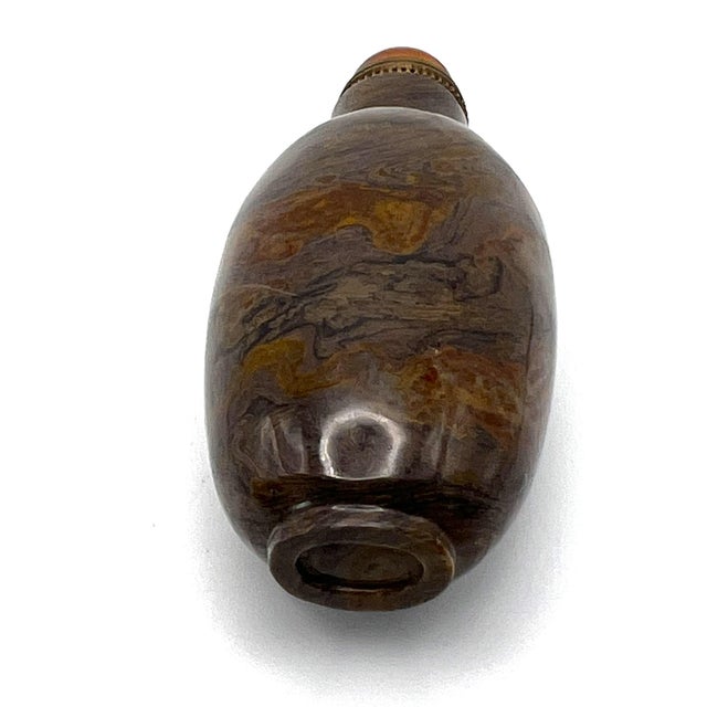 Vintage Tall and Slender Jasper Snuff Bottle For Sale - Image 12 of 12