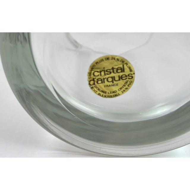 Glass Vintage Glass Crystal Ice Bucket by Cristal d'Arques France For Sale - Image 7 of 9