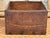 Antique 19th Century Dovetailed Wooden Storage Box with Iron Reinforcements Charming antique wooden storage box believed...