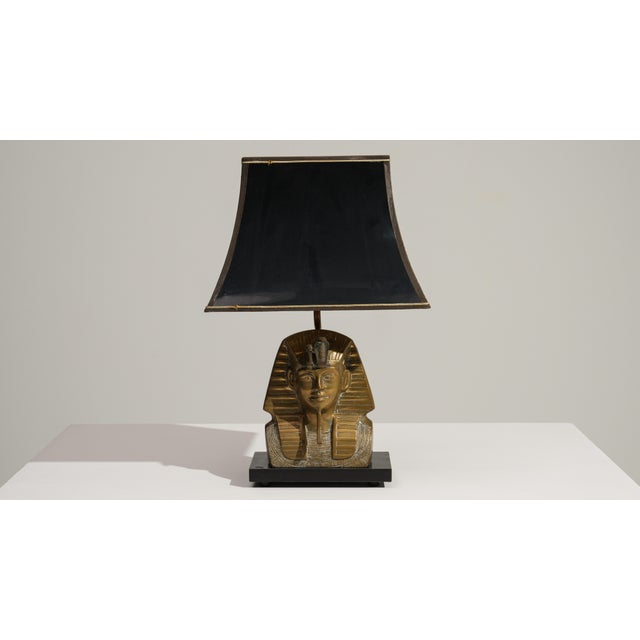 Gold 20th Century Regency Brass Pharaoh Table Lamp For Sale - Image 8 of 17