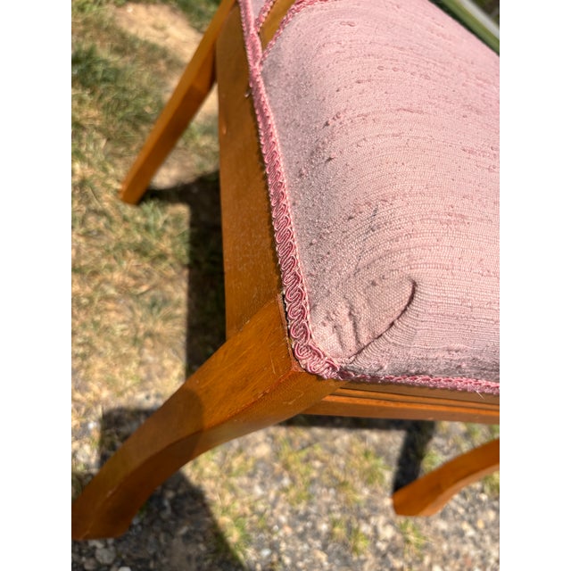 Antique Eastlake Victorian Parlour Side Chair With Pink Dupioni Silk Upholstery For Sale In Louisville - Image 6 of 12