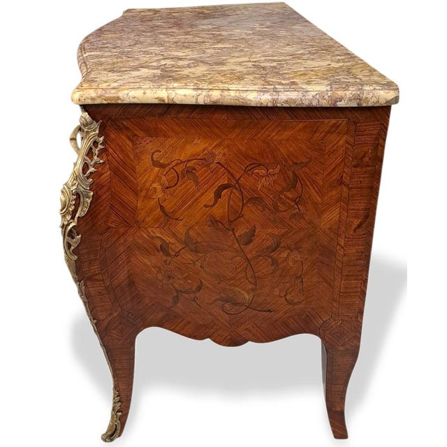 Napoleon III Walnut Chest of Drawers by Perino, Italy For Sale - Image 3 of 12