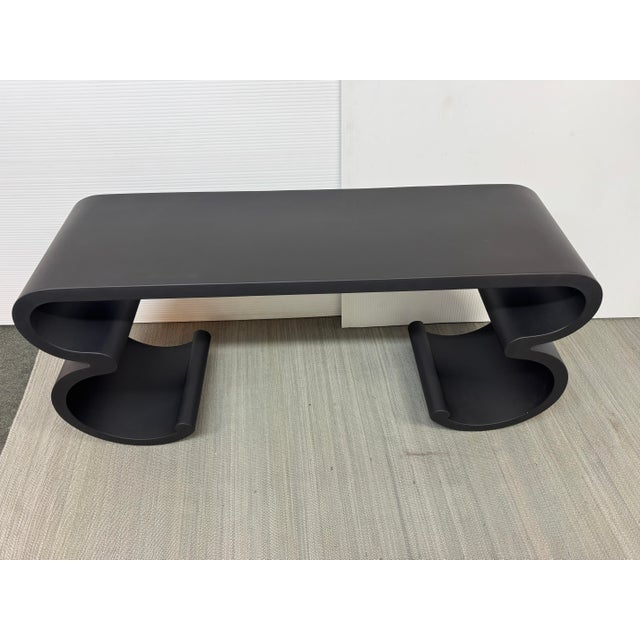 Wood Karl Springer Style Console Table For Sale - Image 7 of 12