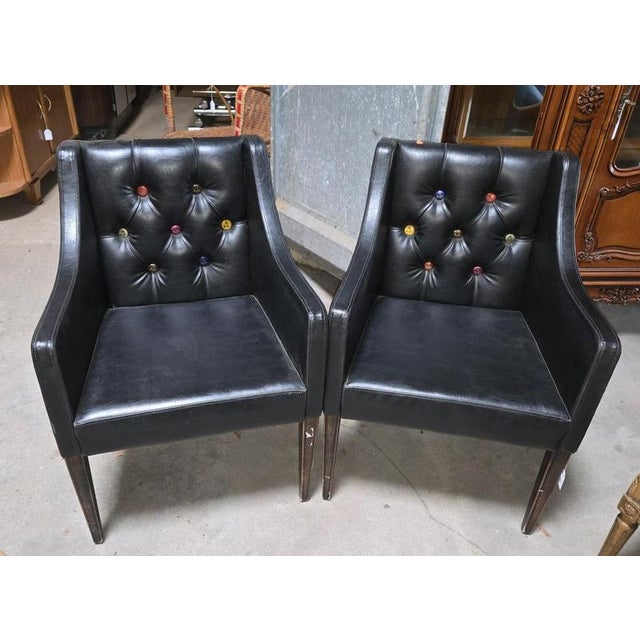 Animal Skin Vintage Armchairs with Beer Cap Decorations, 1950s, Set of 2 For Sale - Image 7 of 7