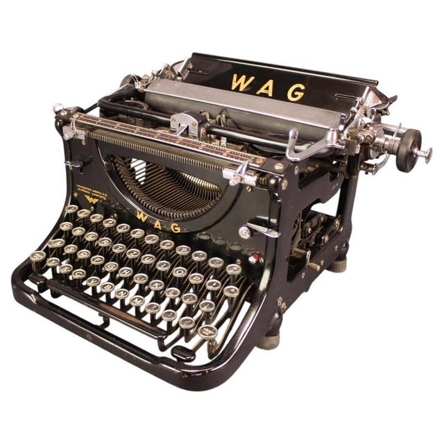 German Black Enamel and Chrome Typewriter by Wanderer Werke, 1935 For Sale - Image 10 of 10