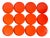 Orange Melamine Stackable Salad Plates, Set of 12 by Massimo Vignelli for Heller For Sale