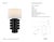 Kelly Wearstler by Visual Comfort Signature Tiglia Tall Cordless Table Lamp in Black with Linen Shade Designer: Kelly...