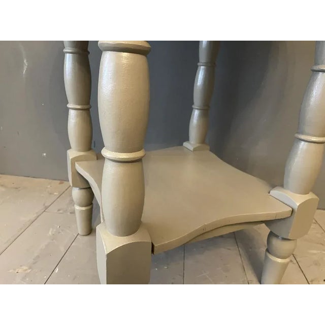 Wood Antique Round Side Table For Sale - Image 7 of 12