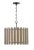 Gray Inland Single-Light Transitional Slatted Wood Drum Pendant For Sale - Image 8 of 8