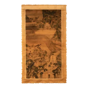 Post-1940s After "Landscape With Monkeys" by Shen Quan, Scroll on Rice Paper