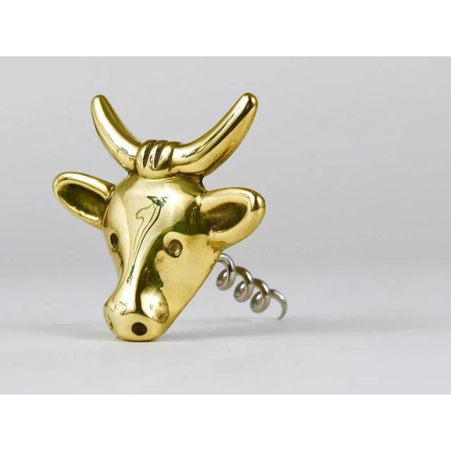 1950s Brass Cow Cork Screw Bottle Opener by Walter Bosse for Hertha Baller, Austria, 1950s For Sale - Image 5 of 7