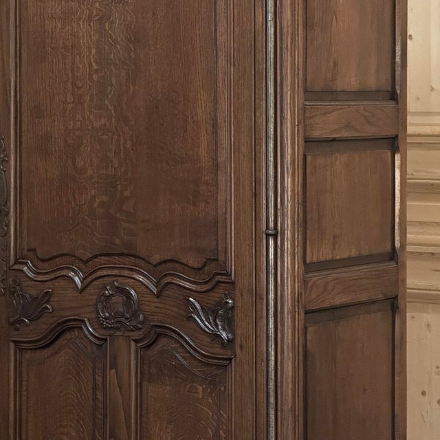 19th Century Country French Oak Bonnetière ~ Petite Armoire For Sale - Image 9 of 18