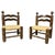 Brown Brutalist Children's Chairs attributed to Charles Dudouyt, 1960s, Set of 2 For Sale - Image 8 of 8