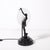 Art Deco Sculptural Nude Table Lamp in Black Enamel & Frosted Glass For Sale - Image 9 of 12