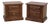 Pair of Thomasville Oak 2 Drawer Nightstands For Sale