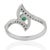 Not Yet Made - Made To Order Eye Motif Natural Emerald & Diamond Pavé Set Crossover Cocktail Ring Size 4 For Sale - Image 5 of 13