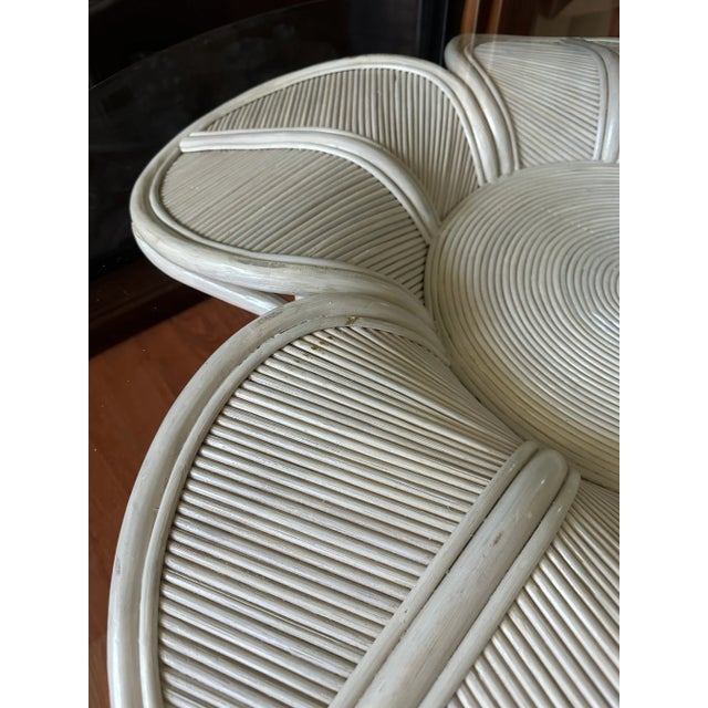 Wood Gabriella Crespi Style Pencil Reed Bell Flower Coffee Table For Sale - Image 7 of 7