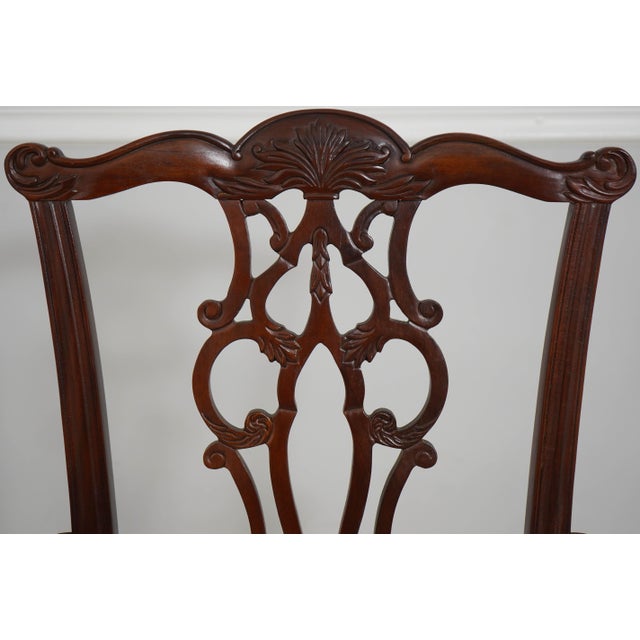 1990s Set of 10 Ethan Allen Mahogany Dining Chairs For Sale - Image 5 of 18