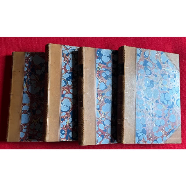 Brown Antique 19th Century Fine Leather Bindings - History Books - The Church of England - 4 Volumes For Sale - Image 8 of 11